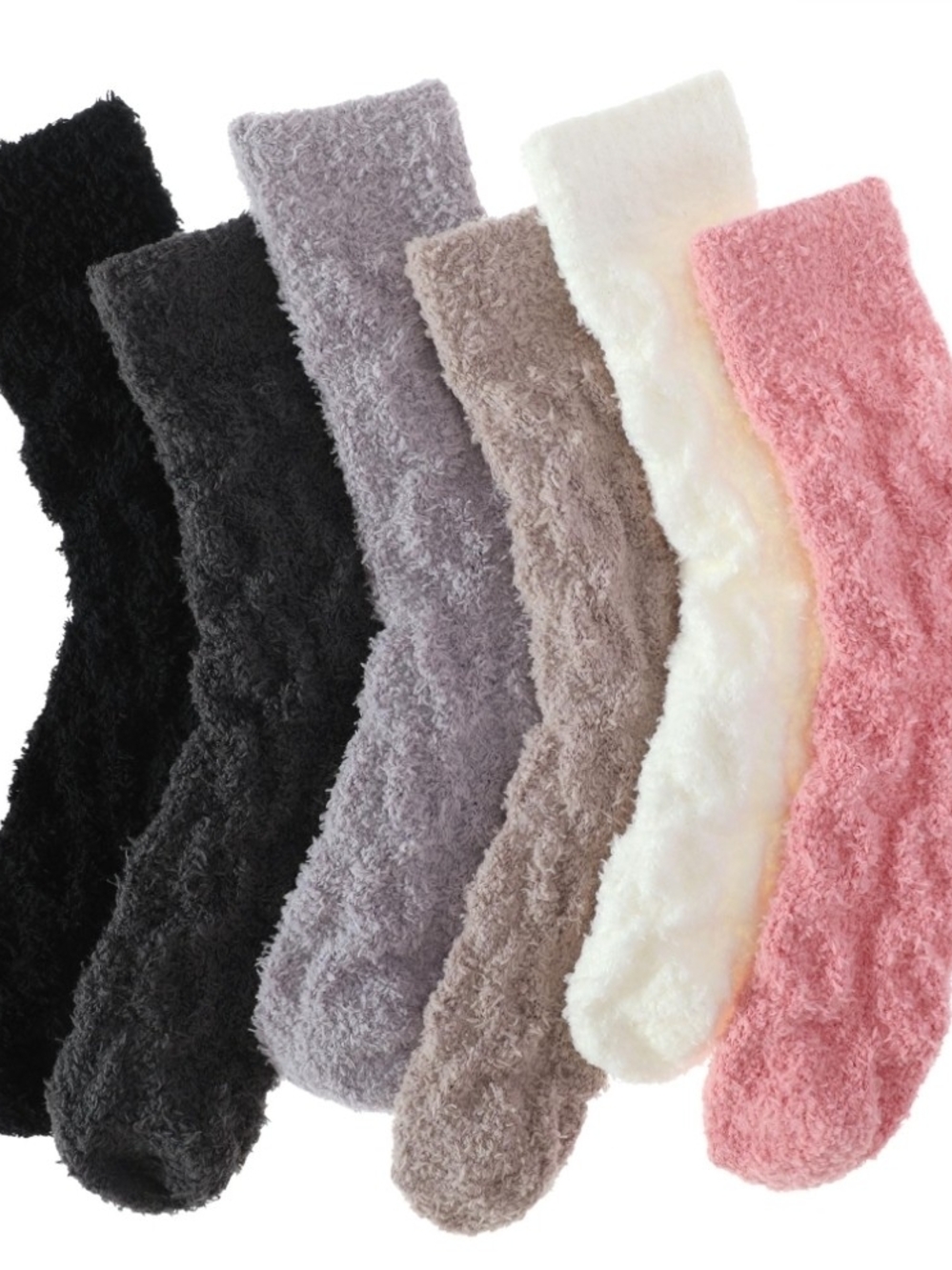 6 Pair Womens Fluffy Fuzzy Socks,Winter Cozy Soft Warm Socks,Gifts for Womens - Picture 2 of 2